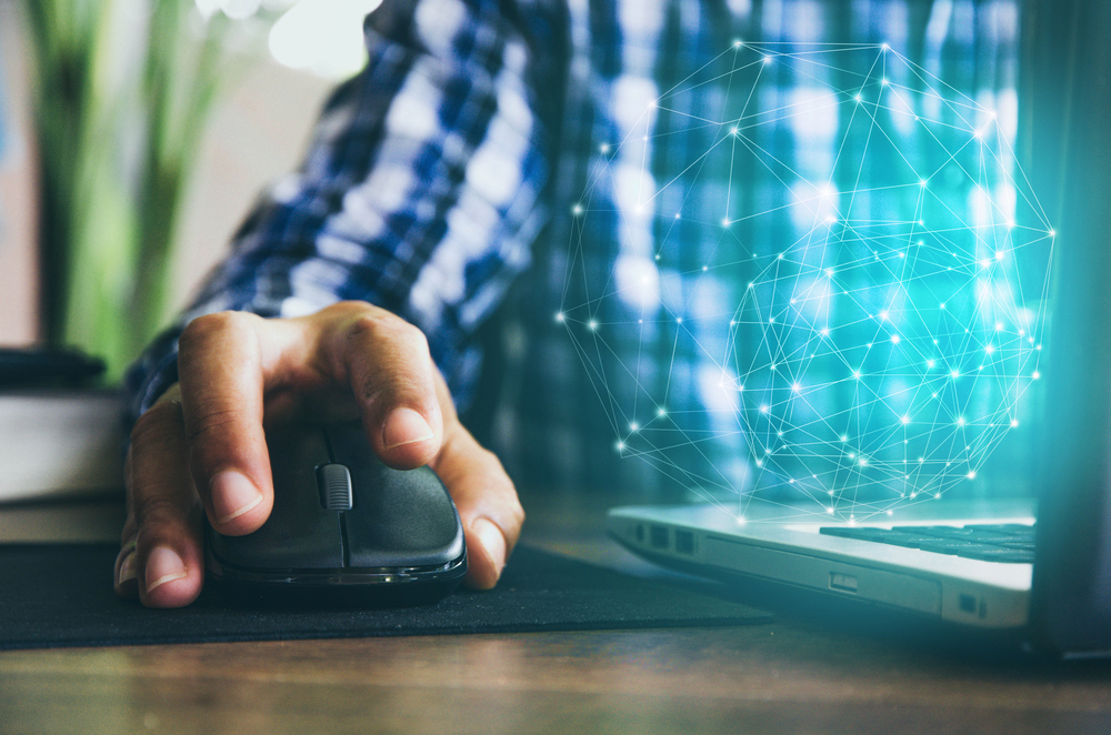 Mouse,Click,,Man,Hand,With,Mouse,And,Laptop click insurance
